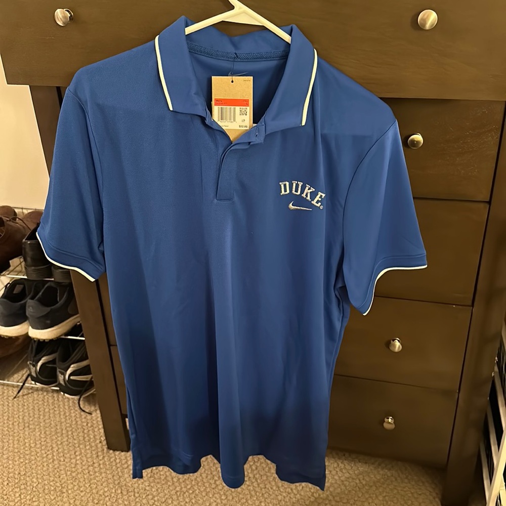 NWT Nike Dri-Fit Duke Polo - Royal Blue